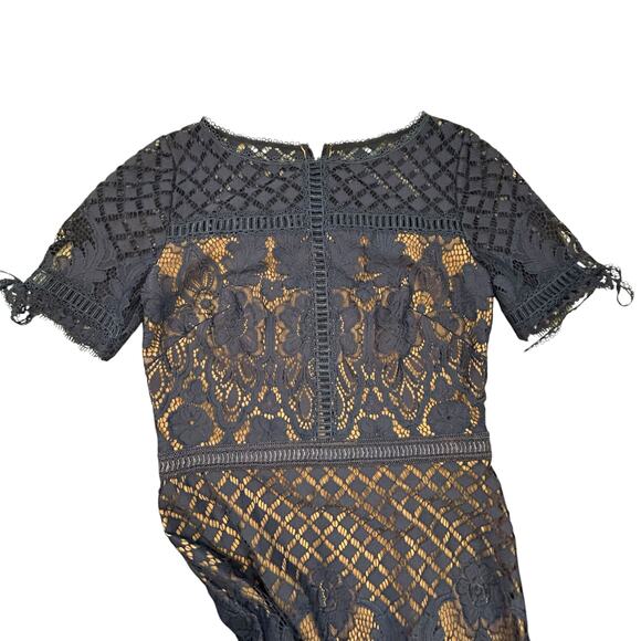 Tadashi Shoji Navy Suma Lace Dress - Size 8 - Picture 16 of 16